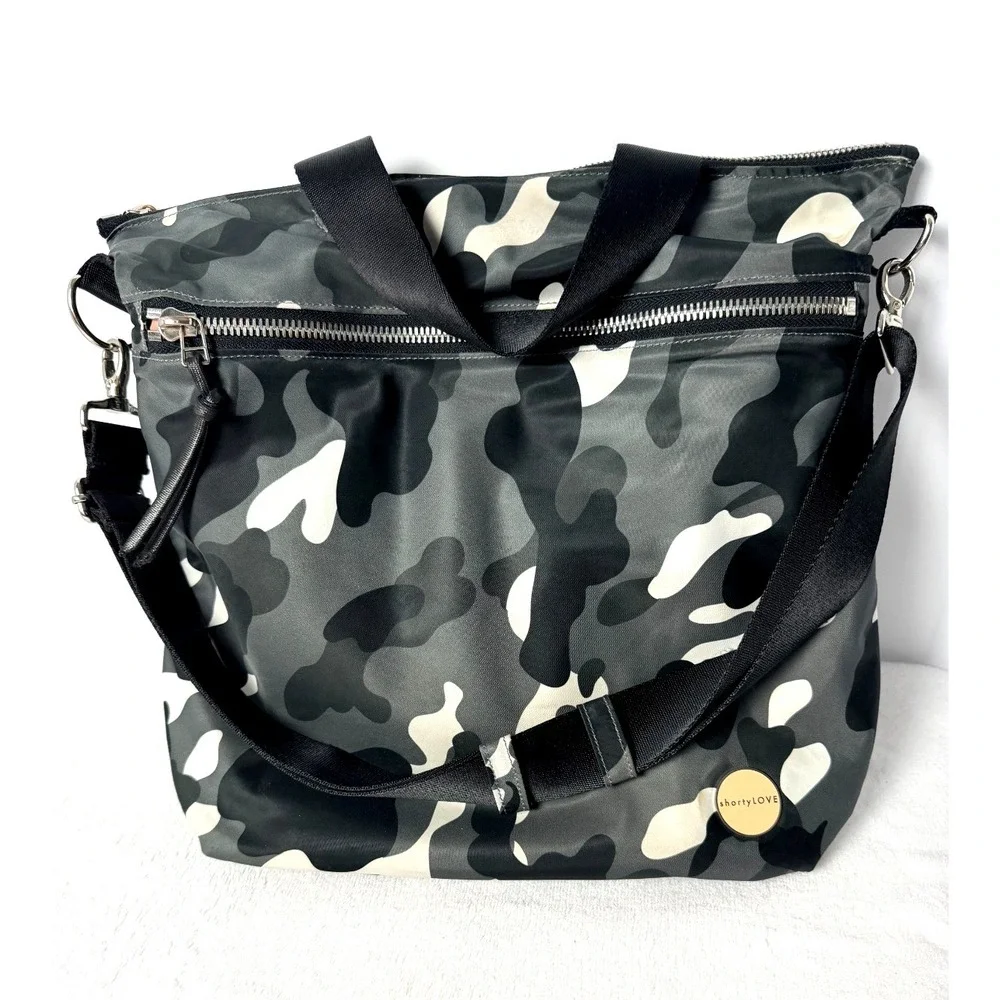 ShortyLOVE Camo Tote Diaper Bag Nylon Multi Pocket Crossbody Travel Bag